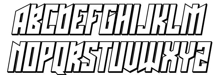 Schwachsinn 3D Italic Font LOWERCASE