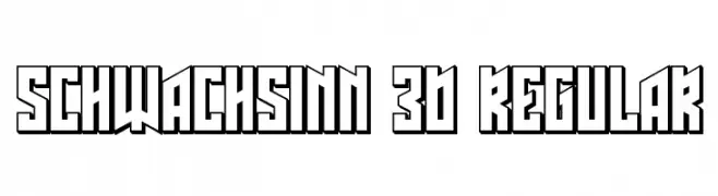 Schwachsinn 3D Regular  Fuentes Gratis Descargar