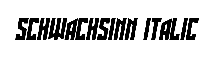 Schwachsinn Italic  Скачать бесплатные шрифты