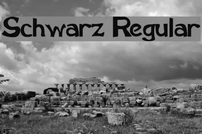 Schwarz Regular Font examples