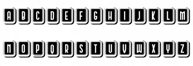 Schwarzenberg Capitals Negative Regular फ़ॉन्ट अपरकेस