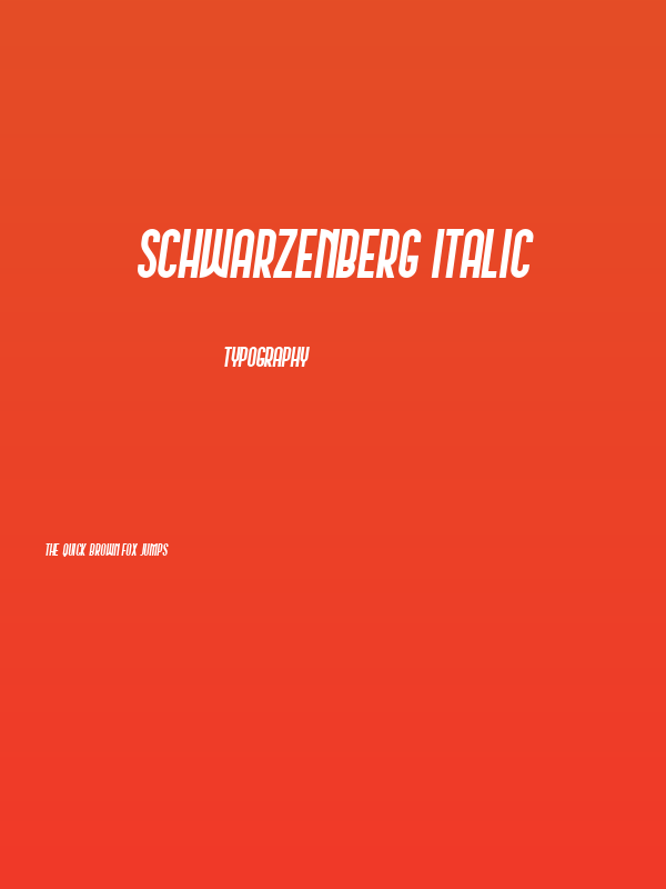 Schwarzenberg Italic Poster