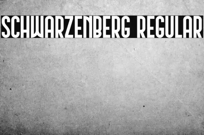 Schwarzenberg Regular Font examples