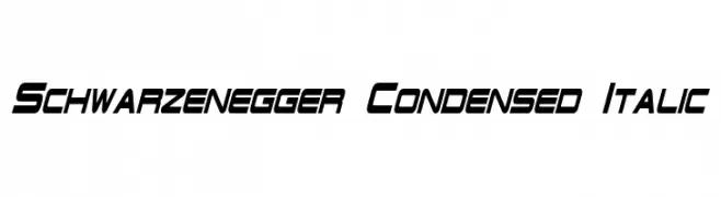 Schwarzenegger Condensed Italic  لخطوط تنزيل