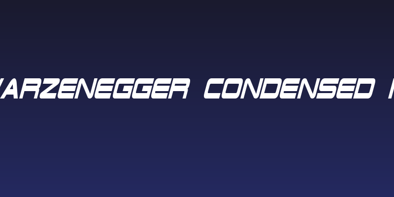 Schwarzenegger Condensed Italic Social Header