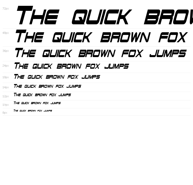 Schwarzenegger Condensed Italic Waterfall