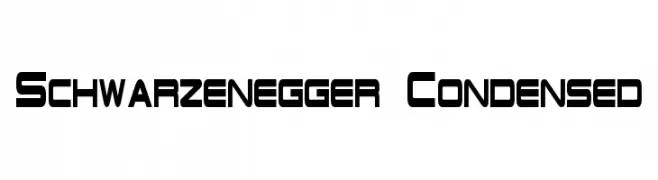 Schwarzenegger Condensed  لخطوط تنزيل