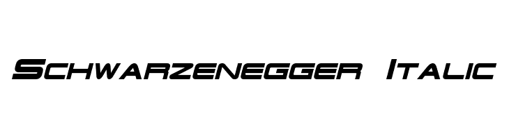 Schwarzenegger Italic Font