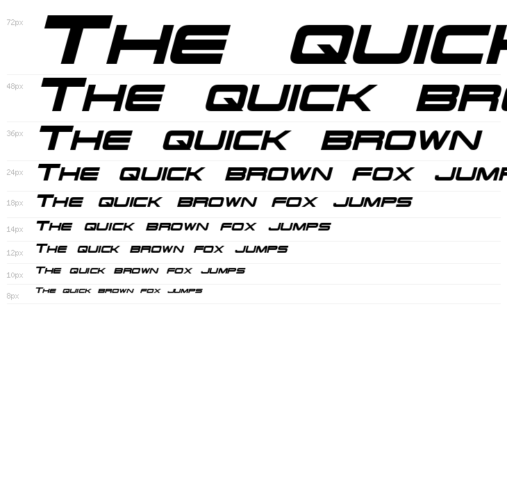 Schwarzenegger Italic Waterfall