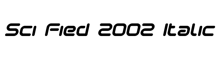 Sci Fied 2002 Italic Font
