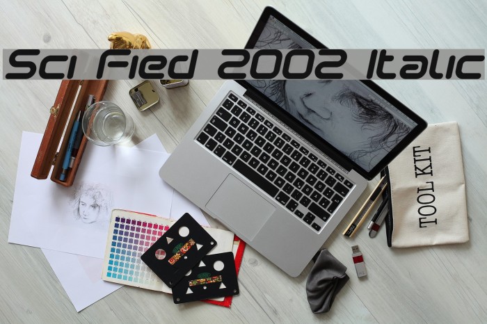 Sci Fied 2002 Italic Font examples