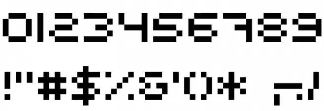 Sci Fied Bitmap Schriftart Anderer Schreiben