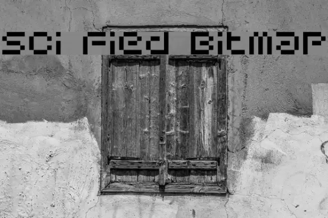 Sci Fied Bitmap Schriftart examples
