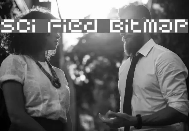 Sci Fied Bitmap Schriftart examples