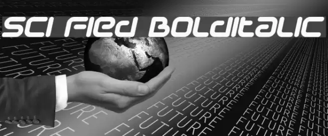 Sci Fied BoldItalic Font examples
