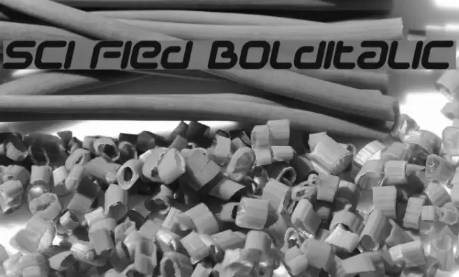 Sci Fied BoldItalic Font examples