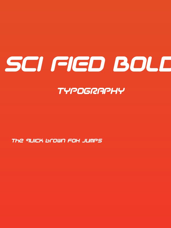 Sci Fied BoldItalic Poster