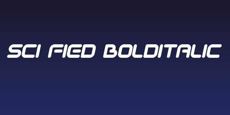 Sci Fied BoldItalic Social Header