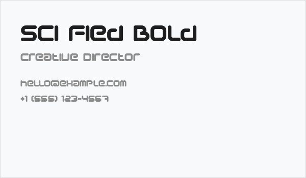 Sci Fied Bold Business Card