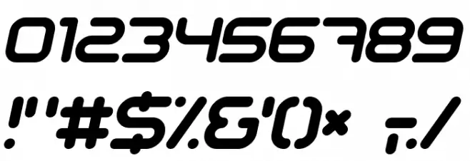 Sci Fied Italic Font OTHER CHARS