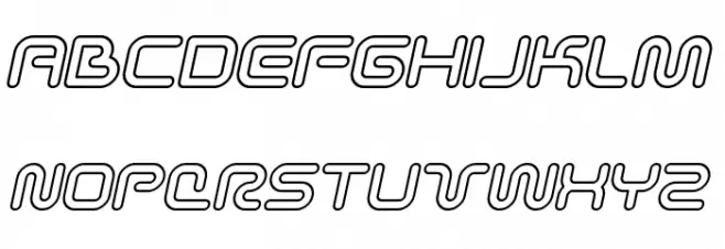 Sci Fied Outline Italic Fuentes MAYÚSCULAS
