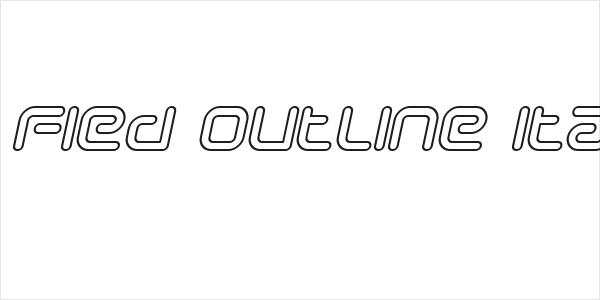 Sci Fied Outline Italic Logo