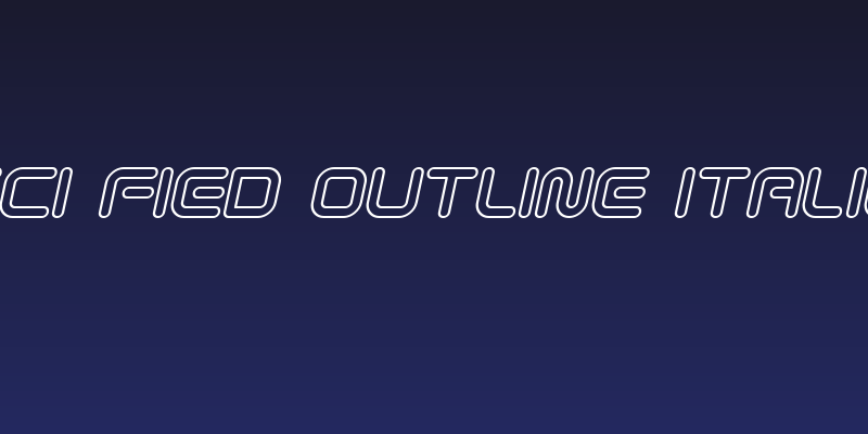 Sci Fied Outline Italic Social Header