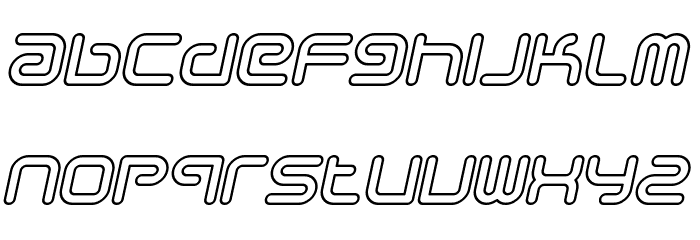 Sci Fied Outline Italic Font LOWERCASE