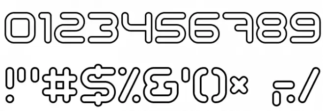 Sci Fied Outline フォント その他の文字