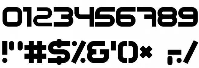 Sci Fied X Bold Font OTHER CHARS