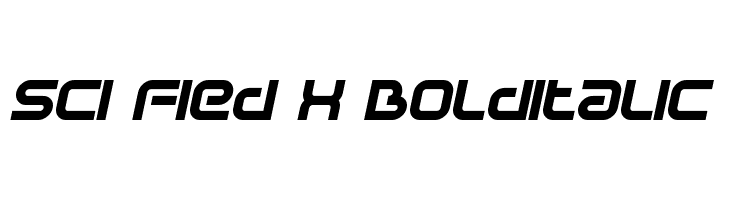Sci Fied X BoldItalic  Frei Schriftart Herunterladen
