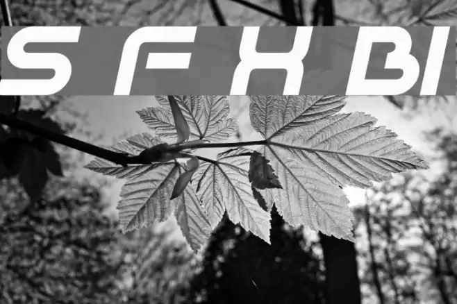 Sci Fied X BoldItalic Schriftart examples