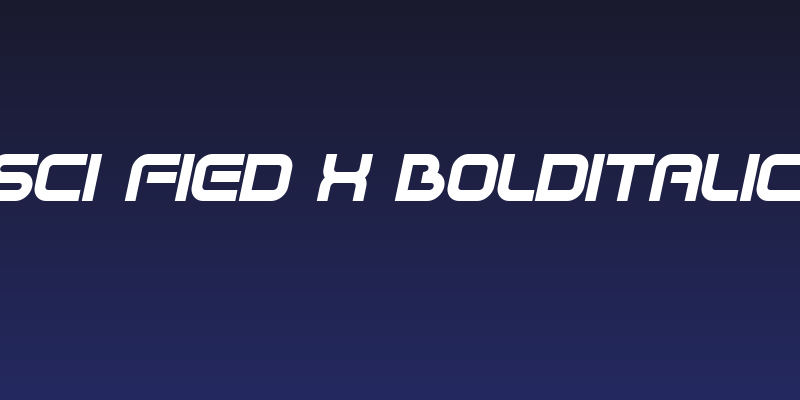 Sci Fied X BoldItalic Social Header