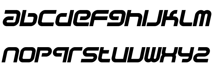 Sci Fied X BoldItalic Font LOWERCASE