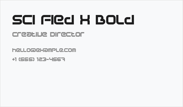 Sci Fied X Bold Business Card