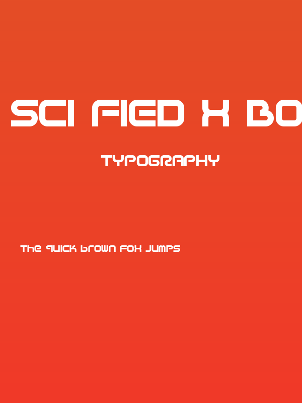Sci Fied X Bold Poster