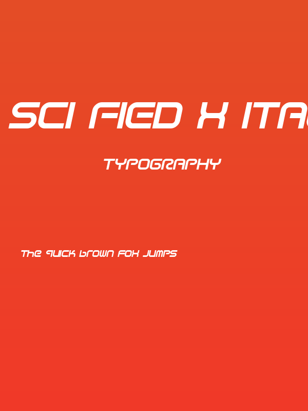 Sci Fied X Italic Poster