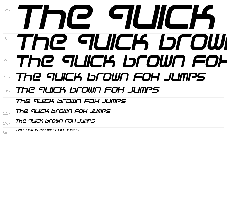 Sci Fied X Italic Waterfall