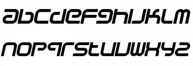 Sci Fied X Italic 字体 小写