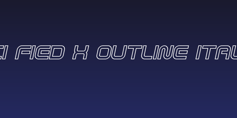 Sci Fied X Outline Italic Social Header