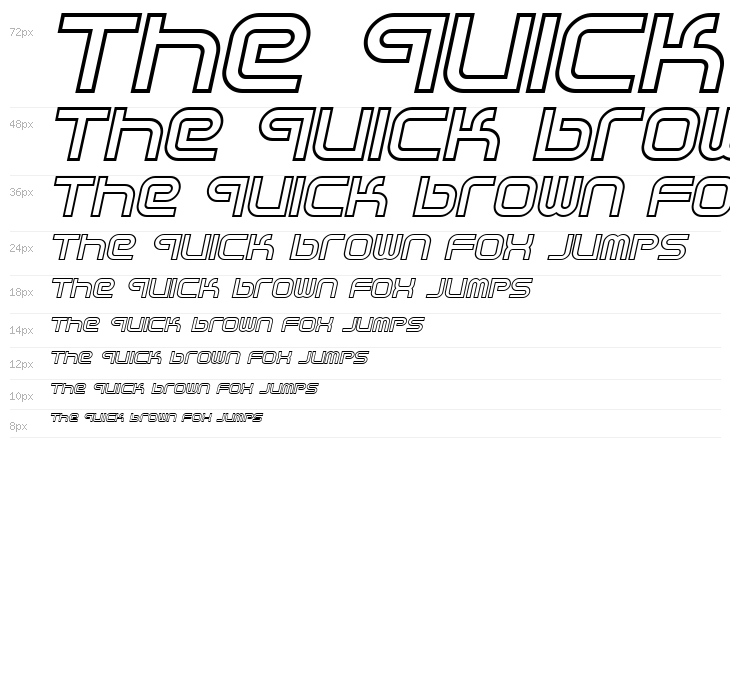 Sci Fied X Outline Italic Waterfall