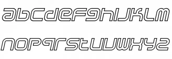 Sci Fied X Outline Italic Polices MINUSCULES