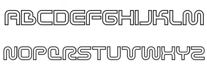 Sci Fied X Outline Fuentes MAYÚSCULAS