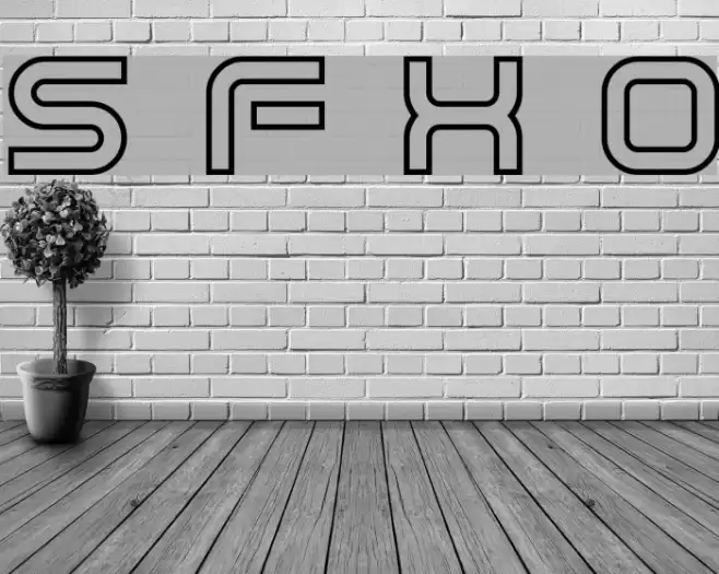 Sci Fied X Outline Шрифта examples