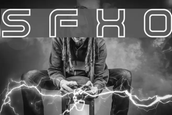 Sci Fied X Outline Шрифта examples