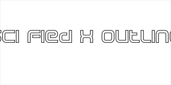 Sci Fied X Outline Logo