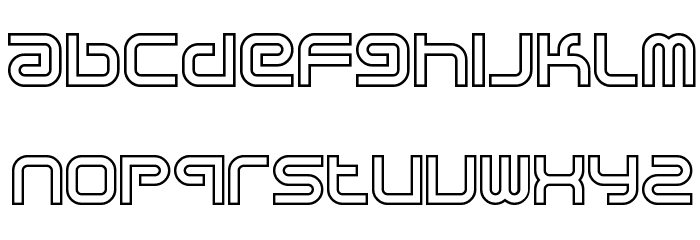 Sci Fied X Outline Шрифта строчной