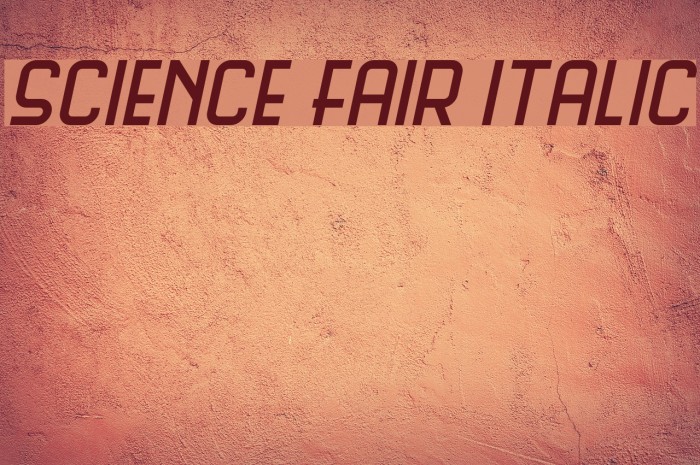 Science Fair Italic Font examples