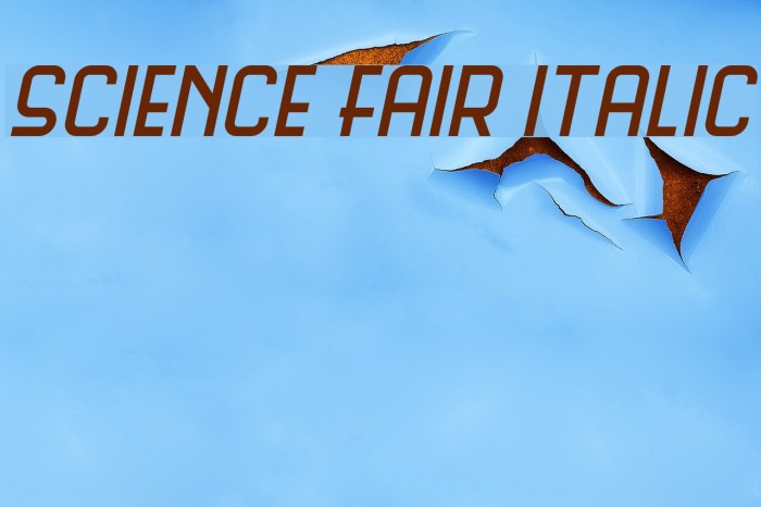 Science Fair Italic Font examples