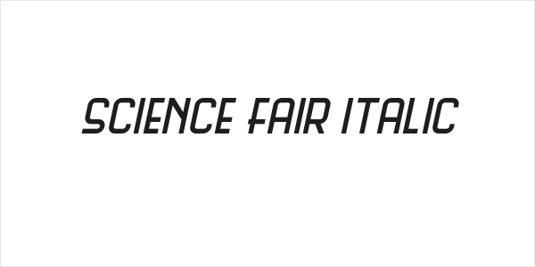Science Fair Italic Logo